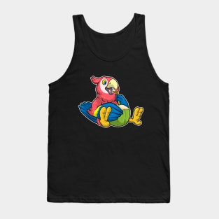 Parrot with Coconut & Drinking straw Tank Top